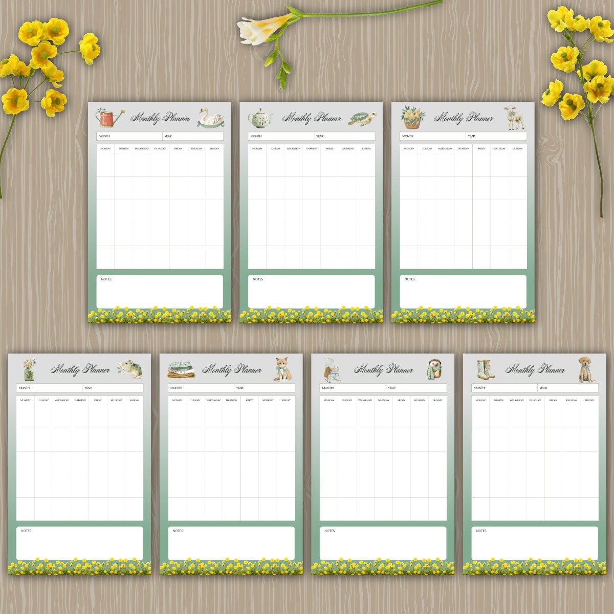 The Sage Woodland Complete Planner & Tracker Bundle - Image 4