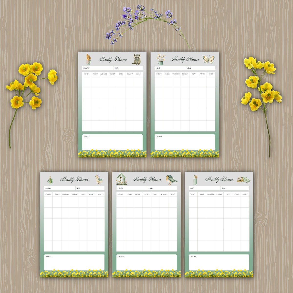 The Sage Woodland Complete Planner & Tracker Bundle - Image 5