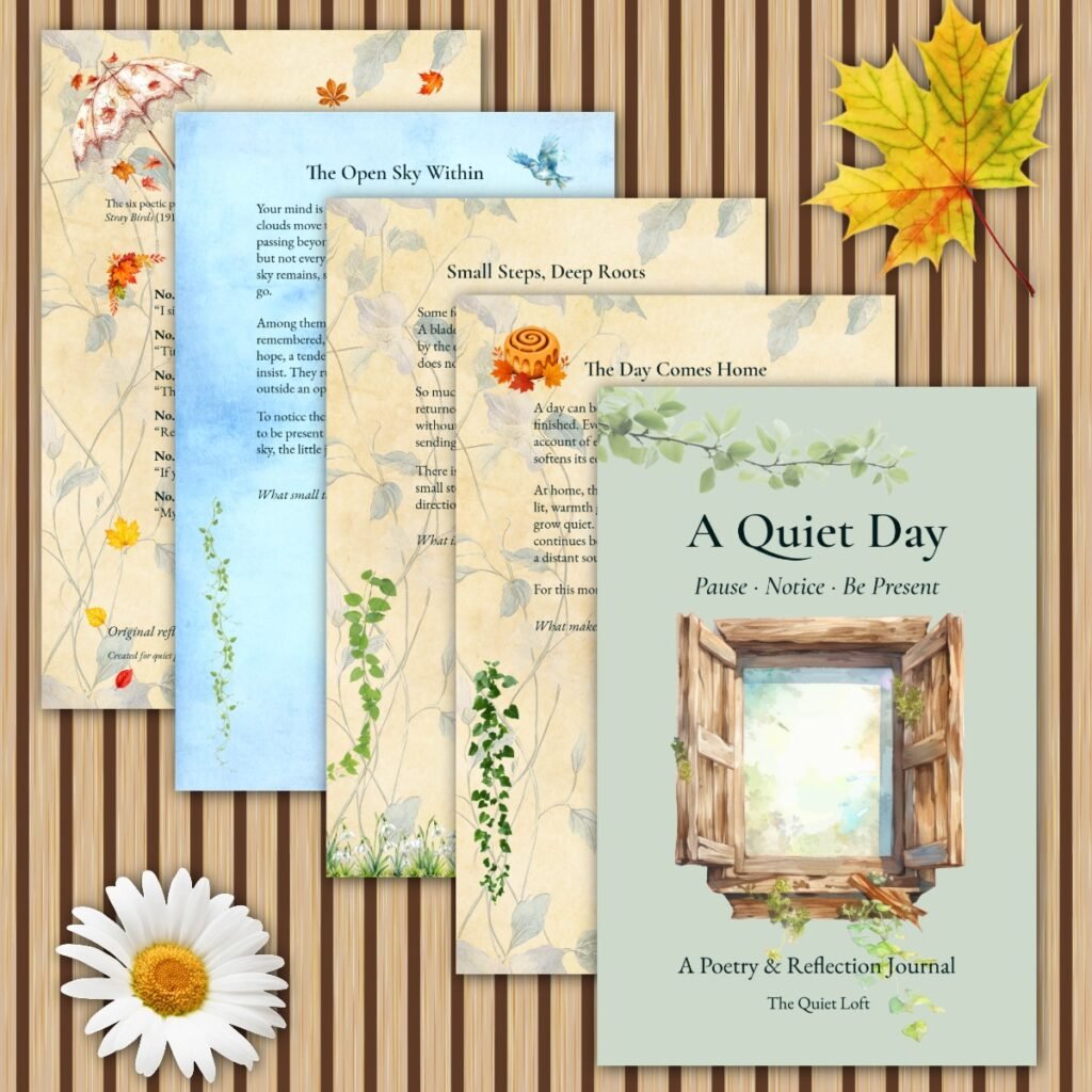 A Quiet Day — Printable Poetry & Reflection Junk Journal